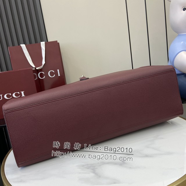 Gucci專櫃古馳最新款男士大號手提托特包 jh2002型號：796761